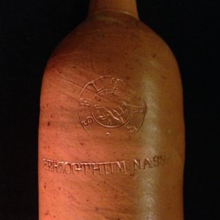 Antique Stoneware German Bottle HERZOGTHUM NASSAU 102 Clay RARE 