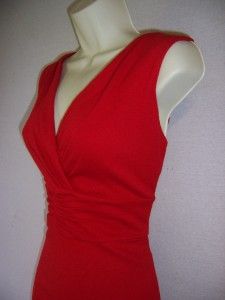 Anne Klein Red Knit V Neck Versatile Dress XL 16