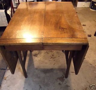 Antique Dining Table with Drop Pull Up Leaves Nice