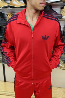 Adidas Originals FireBird Track Jacket Top ZipUp Trefoil Red Navy Blue 