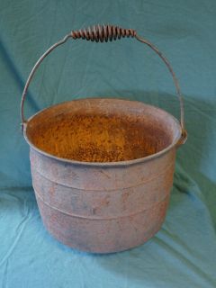 Antique Cast Iron Footed Pot Kettle Hanging Planter