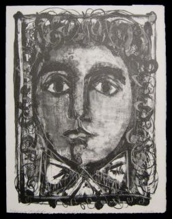 1948 Original Antoni Clave Print Girl Candide Voltaire