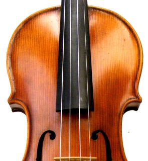 Estate Fine Antique German Violin Labeled Powerful Rich Tone Listen 