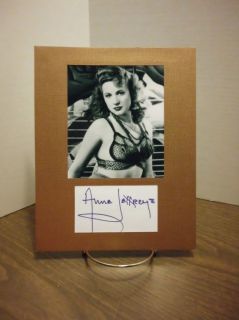 Anne Jeffreys Autograph Signed Display Super Sexy Signature COA 