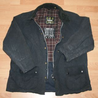 vintage barbour bedale navy wax cotton jacket coat c50 vgc