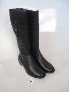 AK Anne Klein Iflex Carloew Wide Calf Riding Tall Leather Boots Womens 