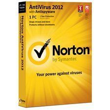 Norton Antivirus 2012 With Antispyware For 1 PC W Media 3 Installs or 