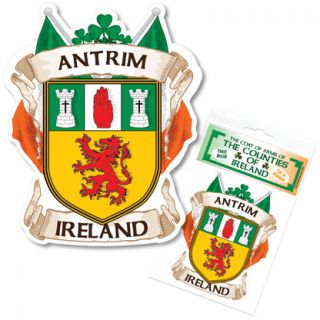 Antrim Ireland County Decal Sticker Irish GAA Auto