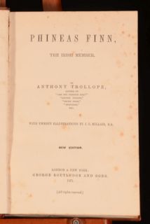 1871 Phineas Finn, the Irish Member Anthony TROLLOPE Illustrated