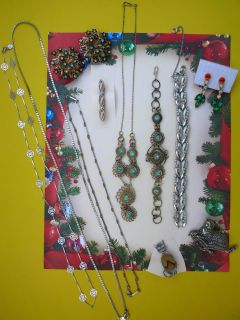 Mixed Lot of Ladies Vintage Jewelry Coro Vendome Silver Filigree 