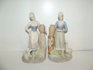 Vintage Pair Morrison Porcelain Figurines