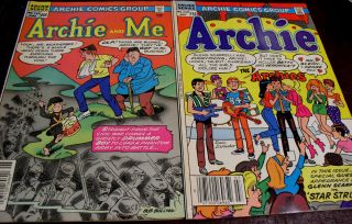 ARCHIE #330 AND ARCHE & ME #145 TWO OLD SCHOOL RIVERDALE COMICS