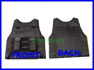   2x Airsoft Black Dual Magazine Vest Tactical POLICE SWAT Gear Holster