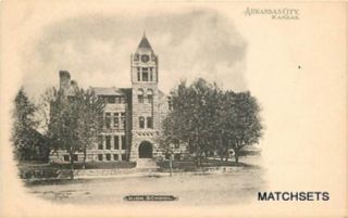 Kansas Arkansas City High School Undivided Postcard