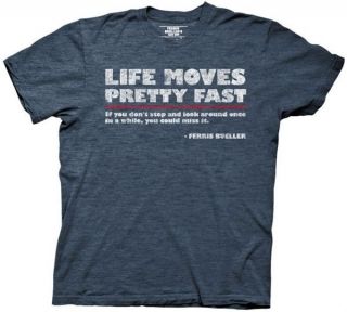 New Ferris Bueller Life Moves Pretty Fast Adult Shirt Movie Awesome
