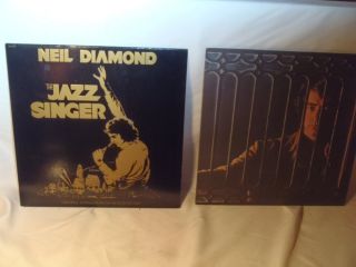 Vintage Pair Of Neil Diamond Records Album Vinyl LP Jazz Singer & Tap 