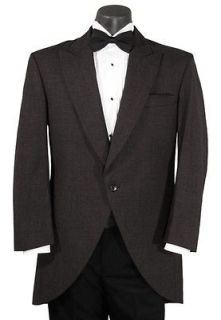 38 S Vintage Charcoal Grey Cutaway Tuxedo Morning Coat Gray Tux Jacket 