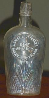 Pint Lambe Demarke Fine Whiskey Arkansas City AR Flask