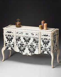 alyssa painted console cabinet buffet  horchow time left