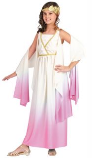 Child Roman Costume Greek Athena Goddess Dress Gown Toga