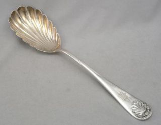 Atkin Bros Antique Sheffield England Sterling Silver Serving Spoon 