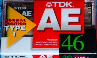 TDK AE 46 SEALED Blank Audio Japanese Cassette Tape