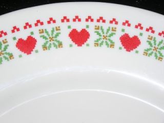   Dessert Plate Arcopal France Valentine Hearts China Dinnerware