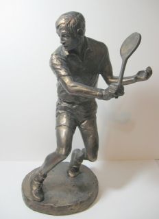 1978 Austin Products Bronze Male Tennis Player 16 Sculpture by Klara 