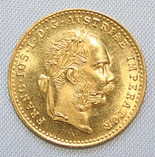 1915 Austria 1 Ducat Gem Uncirculated Gold Coin agw 1106