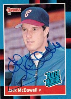 JACK McDOWELL Signed White Sox 1988 Donruss Rated Rookie RC Card #47 