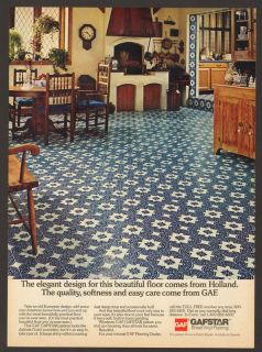 1975 Gafstar Sheet Vinyl Flooring Vintage Ad Holland