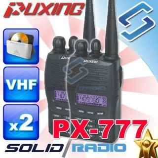 2x PUXING PX 888 VHF 136 174Mhz &cable&earpiec​e(PX 777)