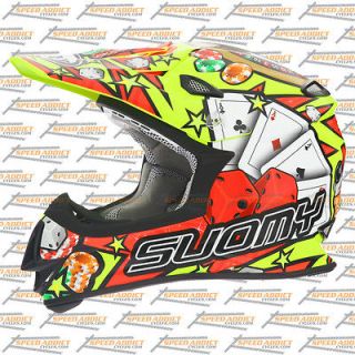 Suomy Mr Jump MX 2013 Jackpot Yellow Dirt Bike Motorcross Helmet Large