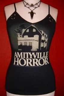AMITYVILLE diy cami horror movie girly reconstructed shirt XS S M L 