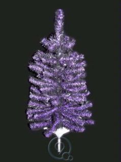 2ft Black and Purple Mini Artificial Christmas Tree w Stand Dorm 
