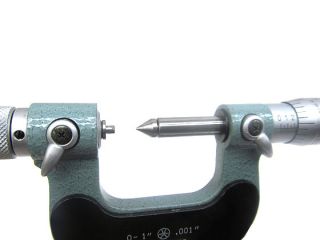nice mitutoyo 0 1 screw thread micrometer w anvils