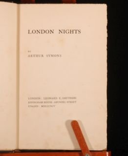 1895 London Nights by Arthur Symons Manuscript Poems