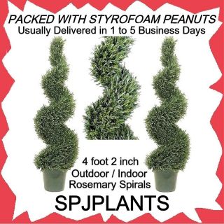 ARTIFICIAL 50 inch IN& OUTDOOR ROSEMARY SPIRAL TOPIARY TREES Silk 