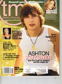 Ashton Kutcher Teen Movieline Magazine Spring 2001 Mandy Moore