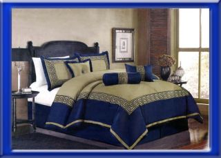 Pcs Embroidery Oriental Square Comforter Set Bed in A Bag Queen 