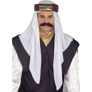 Arab Headpiece White Sheik Desert Adult Mens Costume
