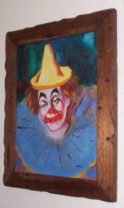 Happy Clown by Artist Actress INA Balin Oil Painting Art Signed