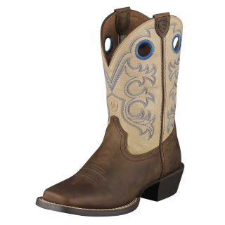 Ariat Western Boots Boys Kids Crossfire 8 Infant Dist Brown 10005993 