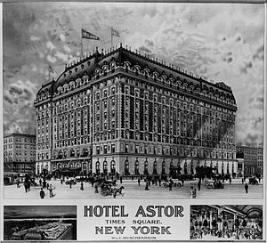 1920 Hotel Astor Breakfast Menu Louis XIV Room New York City
