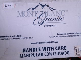 Mont Blanc Waterbrook 79415Q   33x22x8.5 Composite Granite Double Bowl 