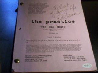 Signed Ed Asner JSA COA The Practice Television Script