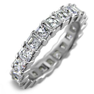 Ct Asscher Cut Diamond Eternity Ring 18K White Gold