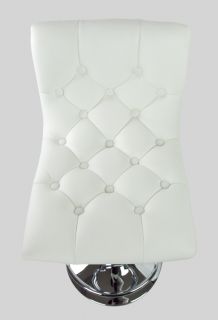 Swivel Bar Stool White Elegant PU Leather Modern Adjustable 