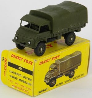 FRENCH MILITARY DINKY TOYS 821 UNIMOG MERCEDES BENZ ARMY COVERED WAGON 