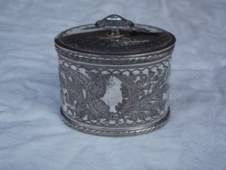 Lovely Victorian Silver Plated Tea Caddy Atkin Bros Box